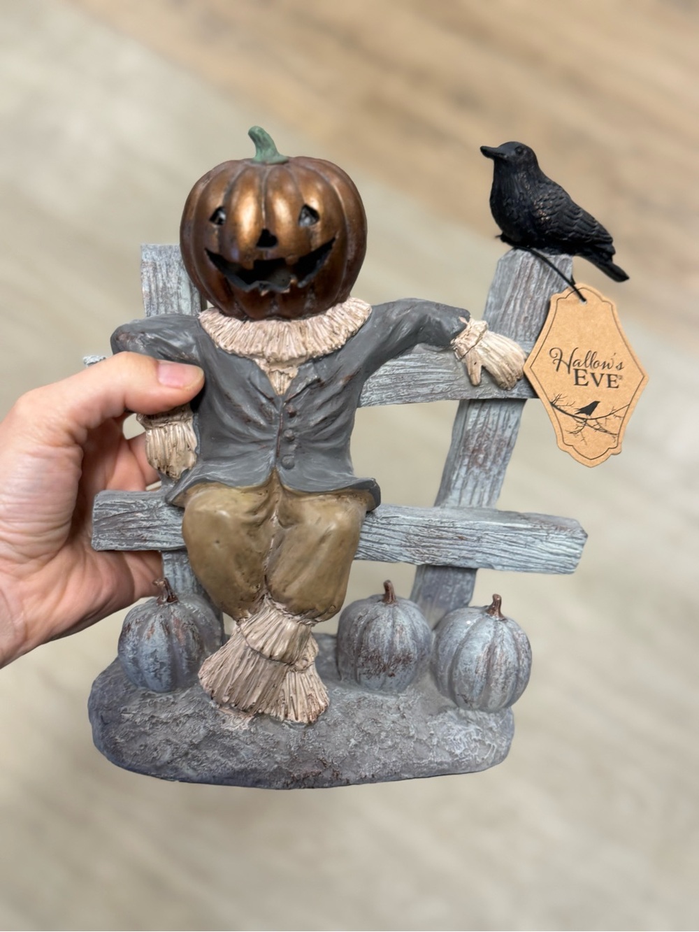 Hallmark Pumpkin Scarecrow Home Art - Brown & Gray